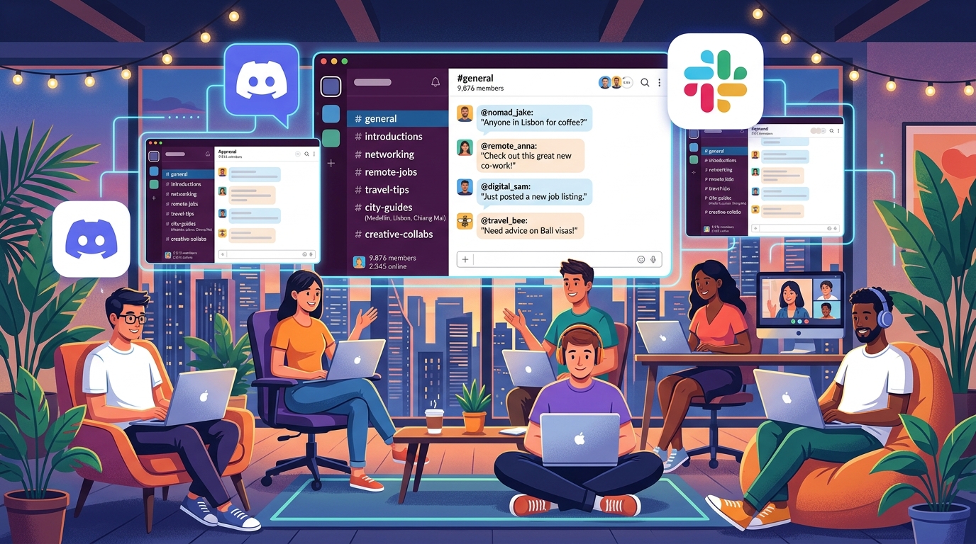 Inside the World of Digital Nomad Communities Thriving on Discord and Slack - Illustration 2